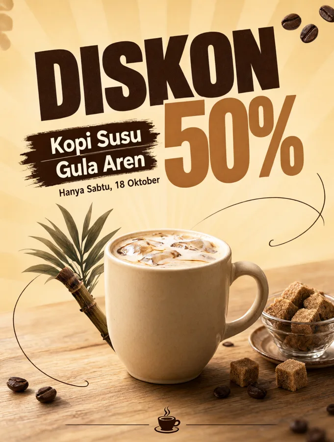 Contoh poster AI dengan teks Bahasa Indonesia